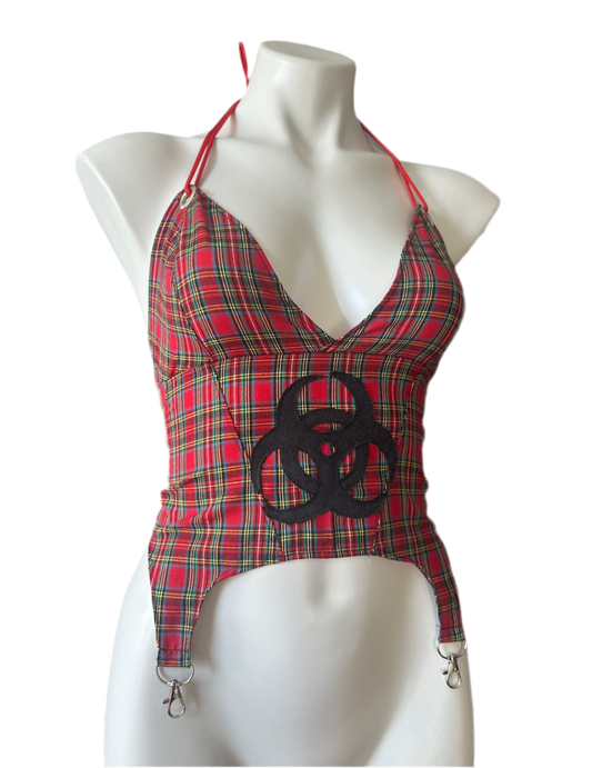 Plaid Hazard Top